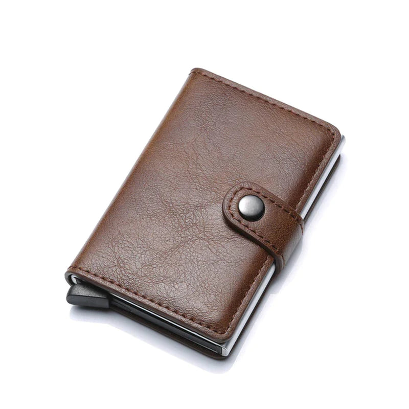 ID Credit Bank Card Holder Wallet Luxury Brand Men anti Rfid Blocking Protected Magic Leather Slim Mini Small Money Wallets Case