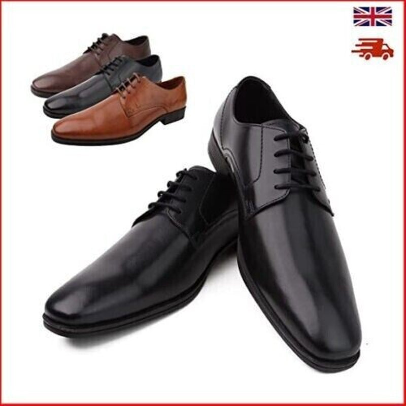 DIVCHI Men'S Formal Shoes Lace up Leather Footwear for Men