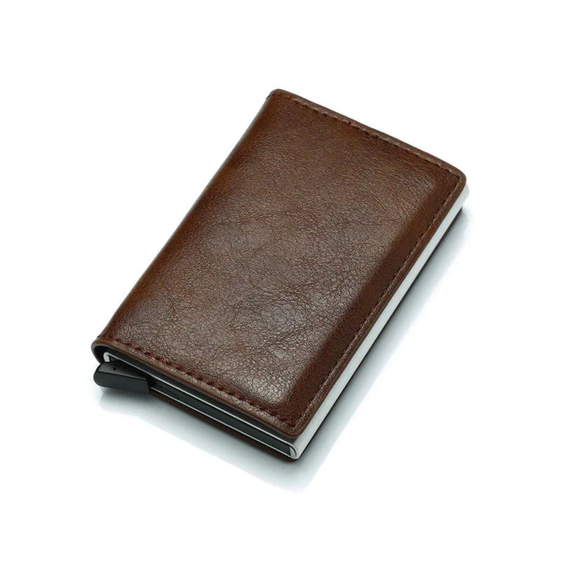 ID Credit Bank Card Holder Wallet Luxury Brand Men anti Rfid Blocking Protected Magic Leather Slim Mini Small Money Wallets Case