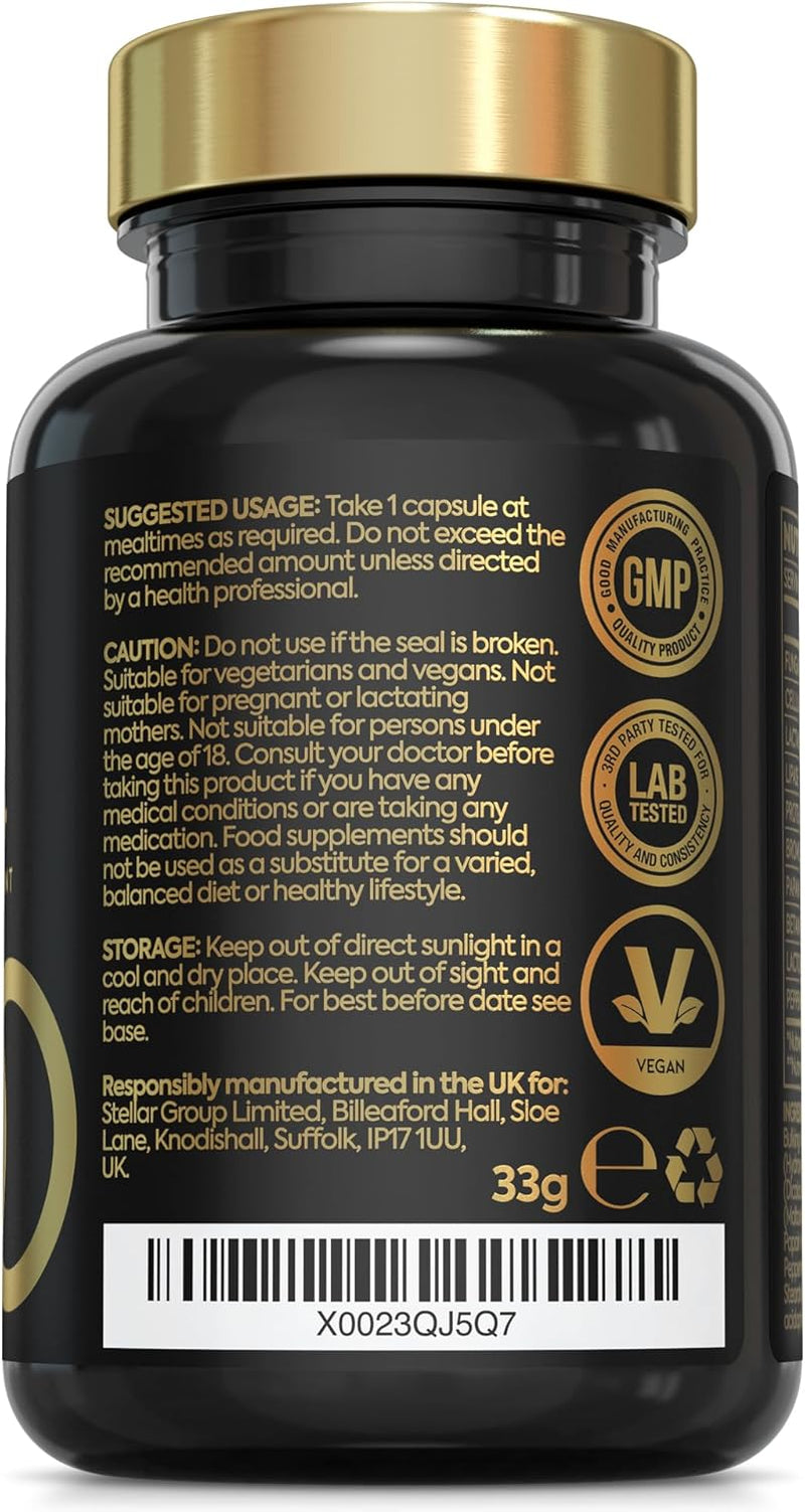10-In-1 Digestive Enzyme Supplements | Made in the UK | Probiotics & Peppermint Oil for Gut Health, Bloating Relief and Belly Reduction | One Vegan Capsule per Meal | 60 Capsules