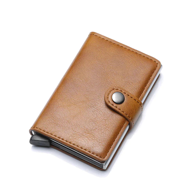 ID Credit Bank Card Holder Wallet Luxury Brand Men anti Rfid Blocking Protected Magic Leather Slim Mini Small Money Wallets Case