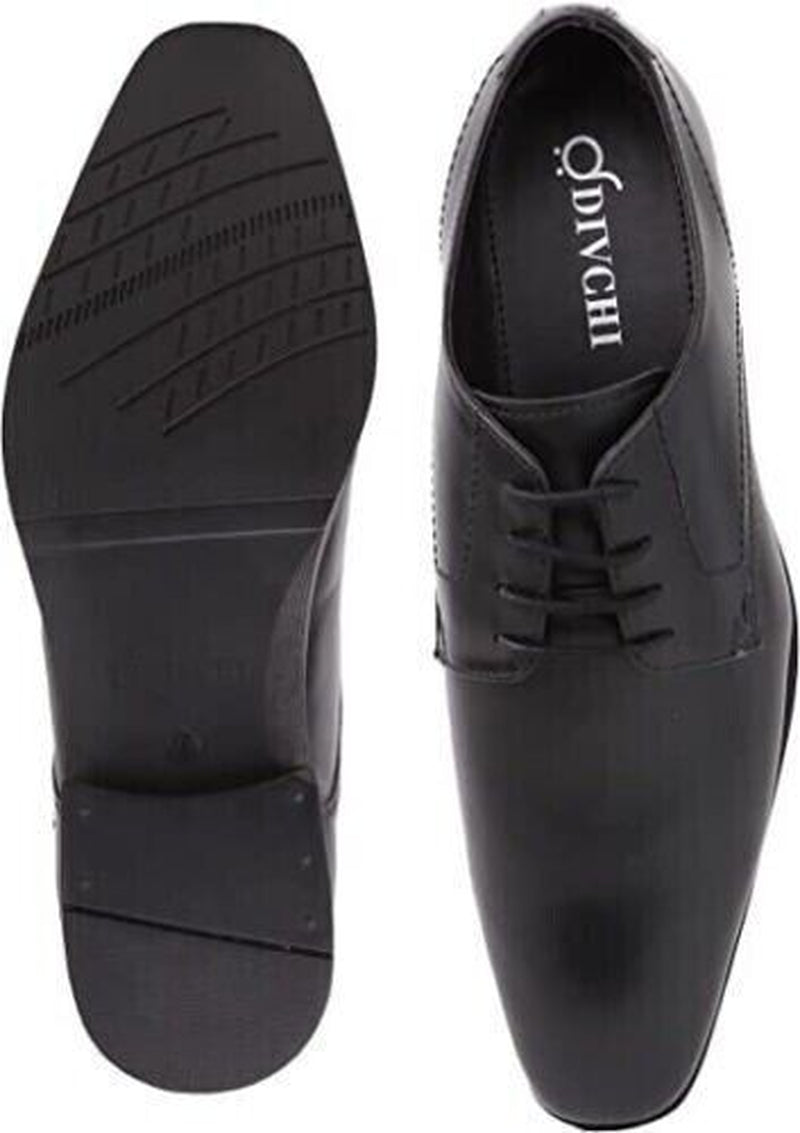 DIVCHI Men'S Formal Shoes Lace up Leather Footwear for Men