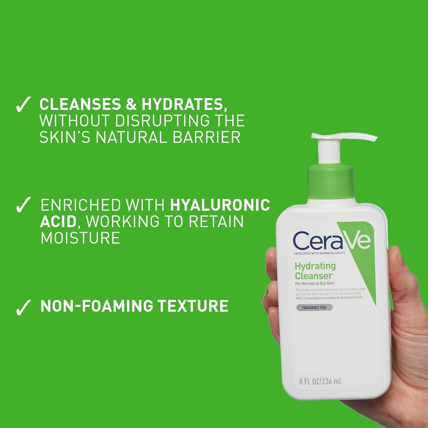 Face & Body Routine for Dry Skin, Hydrating Cleanser & Moisturising Lotion 473Ml X2