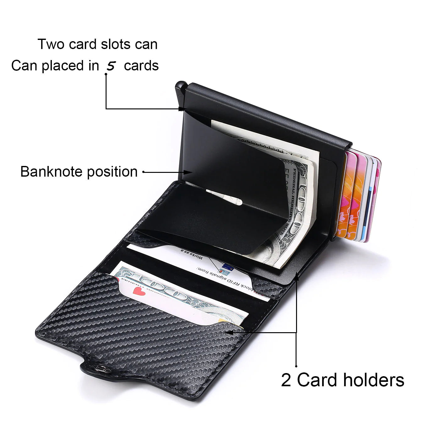 ID Credit Bank Card Holder Wallet Luxury Brand Men anti Rfid Blocking Protected Magic Leather Slim Mini Small Money Wallets Case