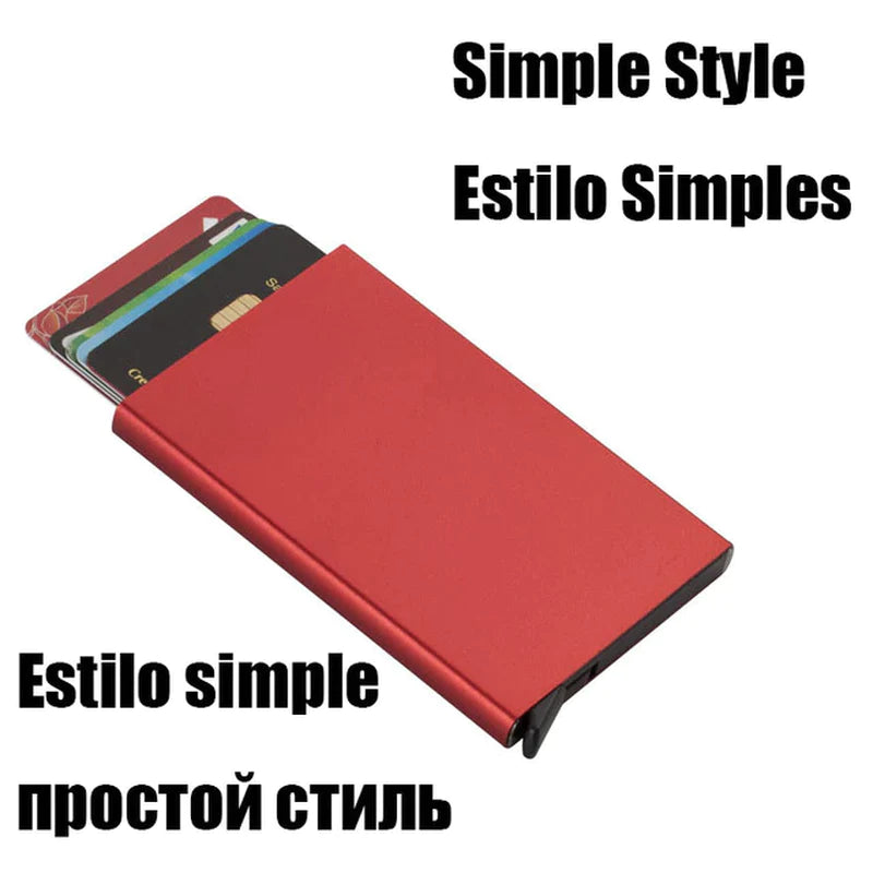 ID Credit Bank Card Holder Wallet Luxury Brand Men anti Rfid Blocking Protected Magic Leather Slim Mini Small Money Wallets Case