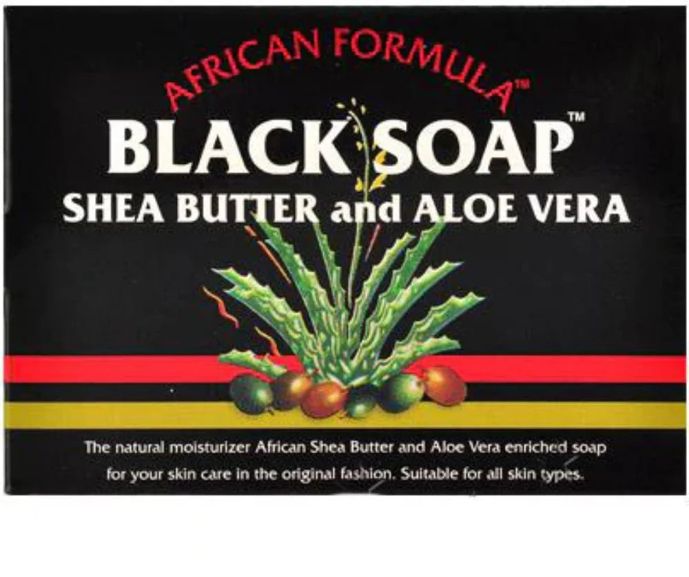 African Black Soap Shea Butter and Aloe Vera, 3.5 Oz