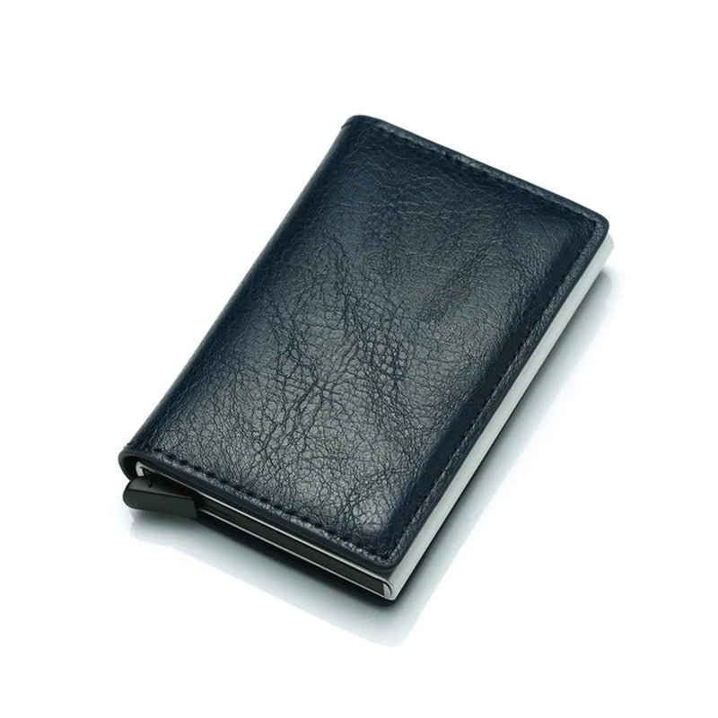 ID Credit Bank Card Holder Wallet Luxury Brand Men anti Rfid Blocking Protected Magic Leather Slim Mini Small Money Wallets Case