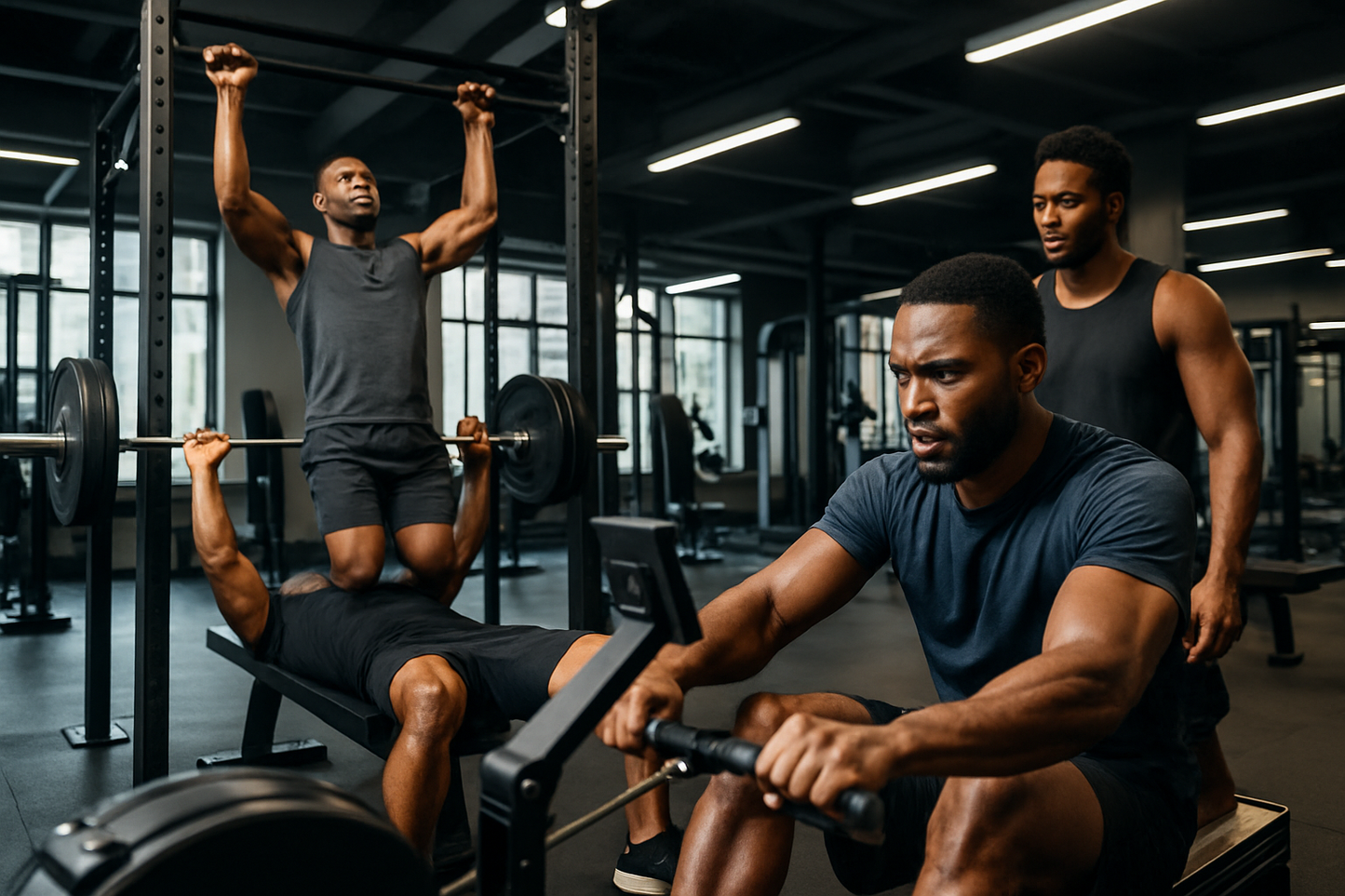 Black Men In Gym