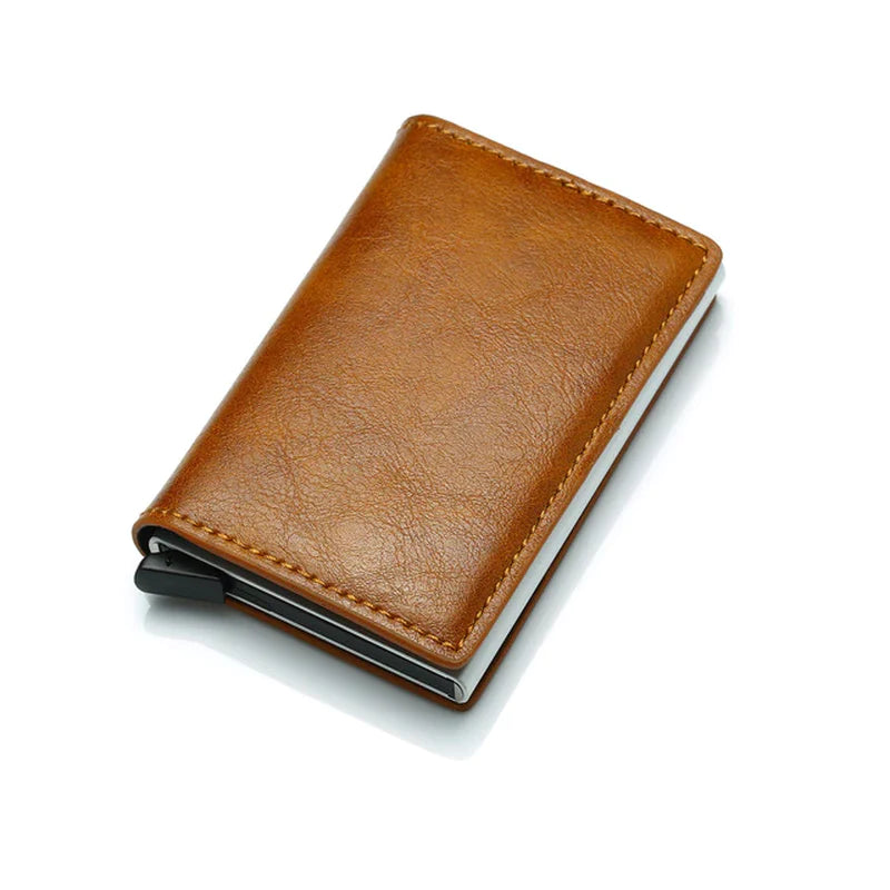 ID Credit Bank Card Holder Wallet Luxury Brand Men anti Rfid Blocking Protected Magic Leather Slim Mini Small Money Wallets Case