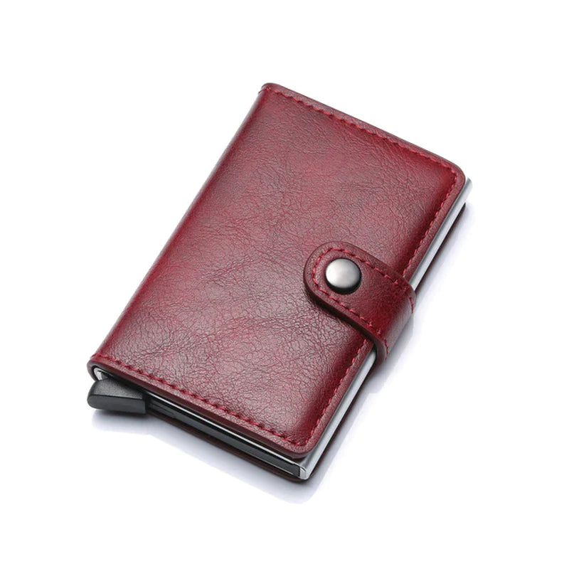 ID Credit Bank Card Holder Wallet Luxury Brand Men anti Rfid Blocking Protected Magic Leather Slim Mini Small Money Wallets Case