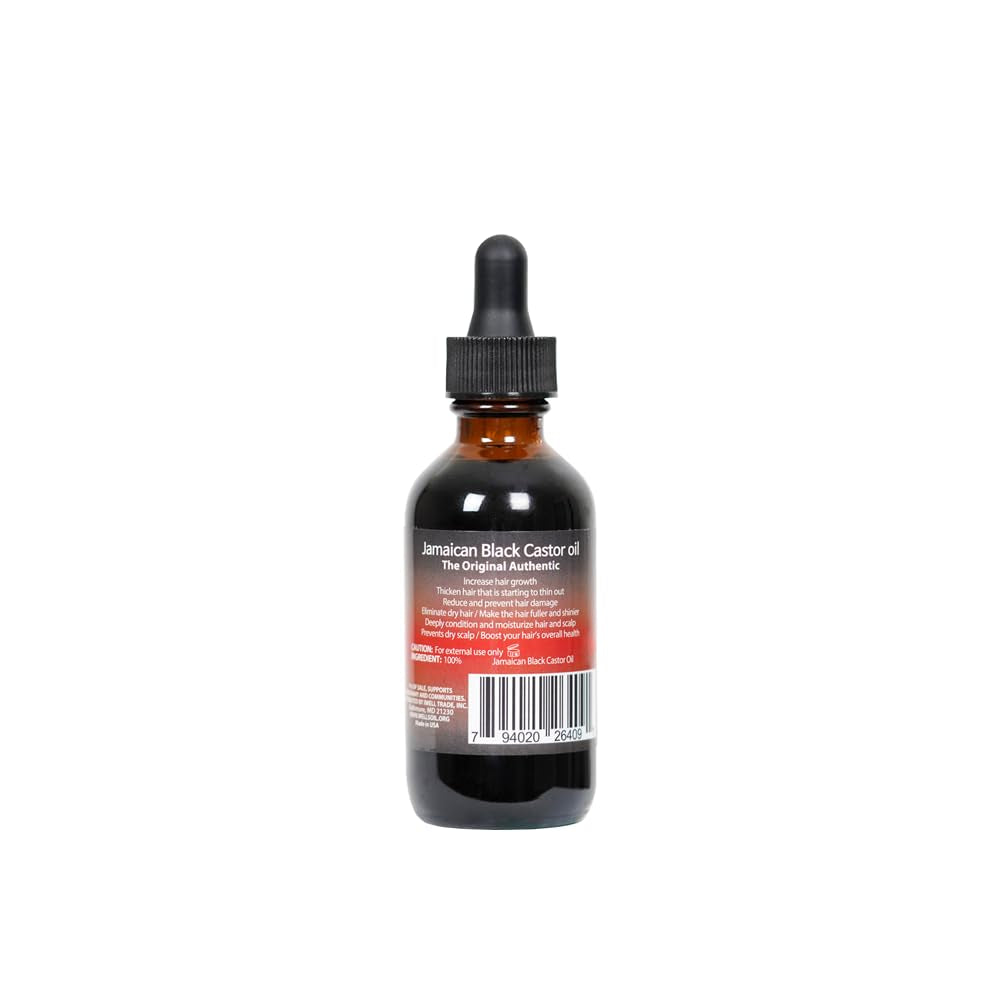 Well'S Jamaican Black Castor Oil (Extra Dark) - 2 Fl. Oz. | 100% Natural | Moisturizes, Nourishes & Restores | for Hair & Skin