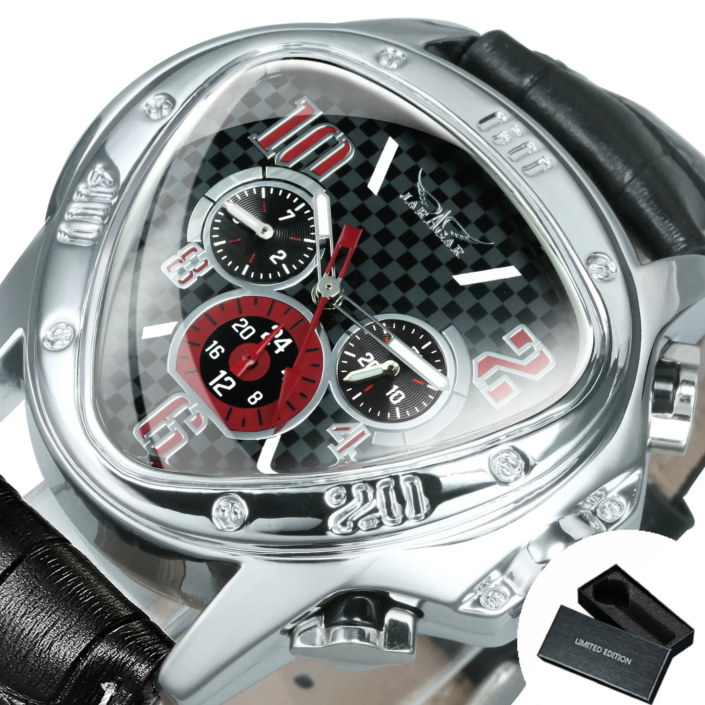 Triangle Sports Watches for Men Multifunction Racing Pilot Automatic Watch Luxury Brand Leather Belt Luminous Male Clock