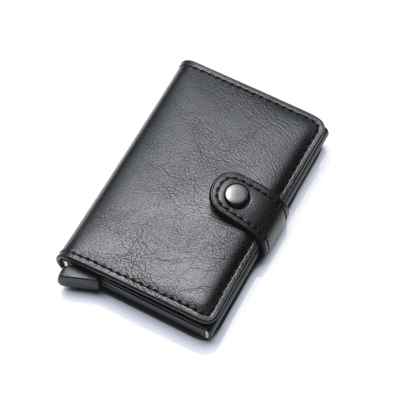 ID Credit Bank Card Holder Wallet Luxury Brand Men anti Rfid Blocking Protected Magic Leather Slim Mini Small Money Wallets Case