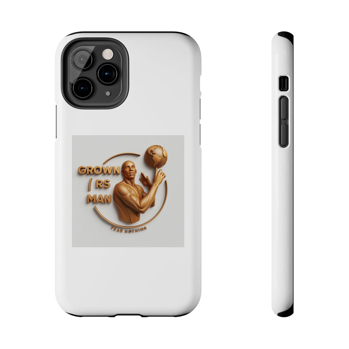 Tough Phone Case — 'Grown As Man' Bronze Basketball Design
