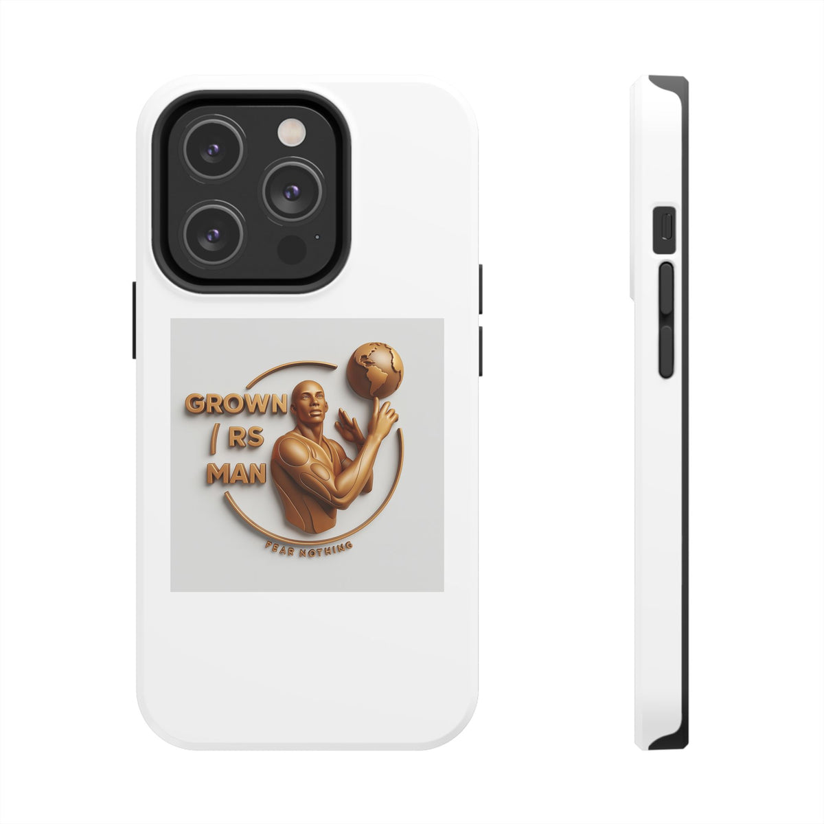 Tough Phone Case — 'Grown As Man' Bronze Basketball Design