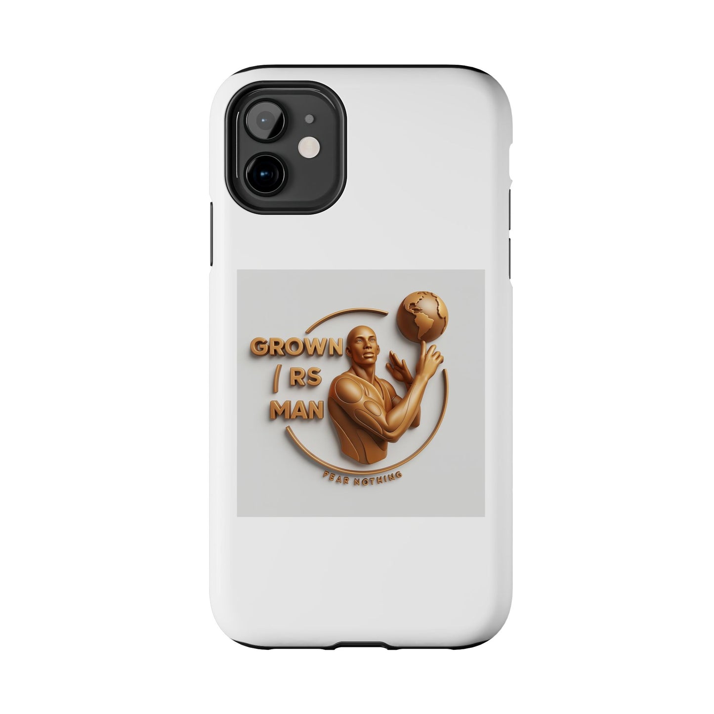Tough Phone Case — 'Grown As Man' Bronze Basketball Design