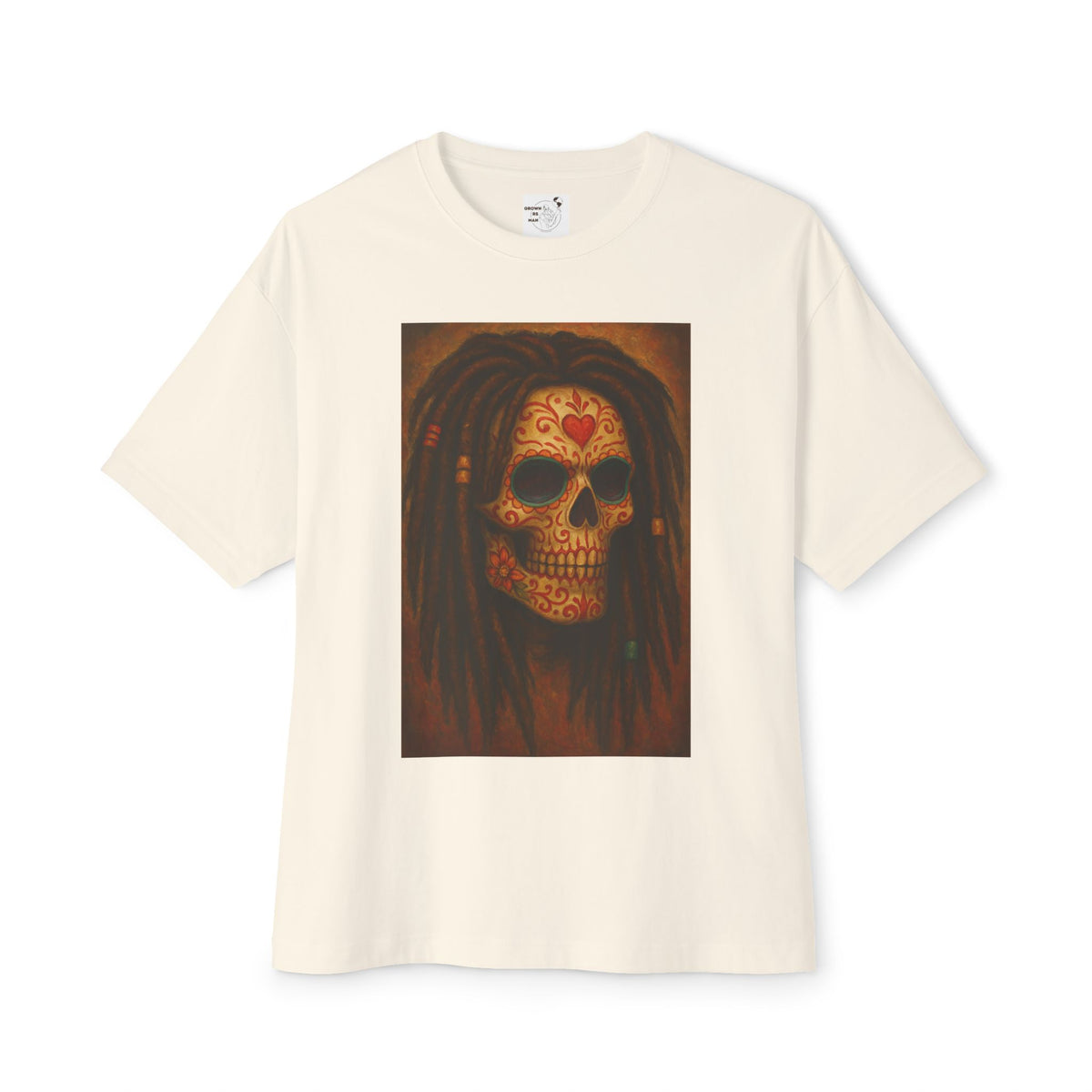 Day of the Dead  Sugar Skull with Dreadlocks Graphic