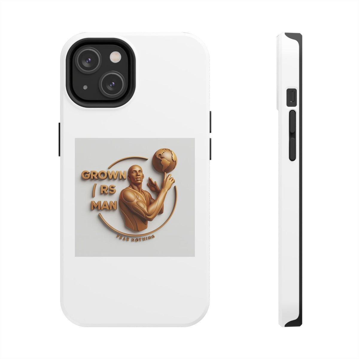 Tough Phone Case — 'Grown As Man' Bronze Basketball Design