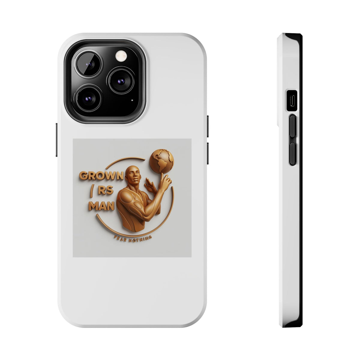 Tough Phone Case — 'Grown As Man' Bronze Basketball Design