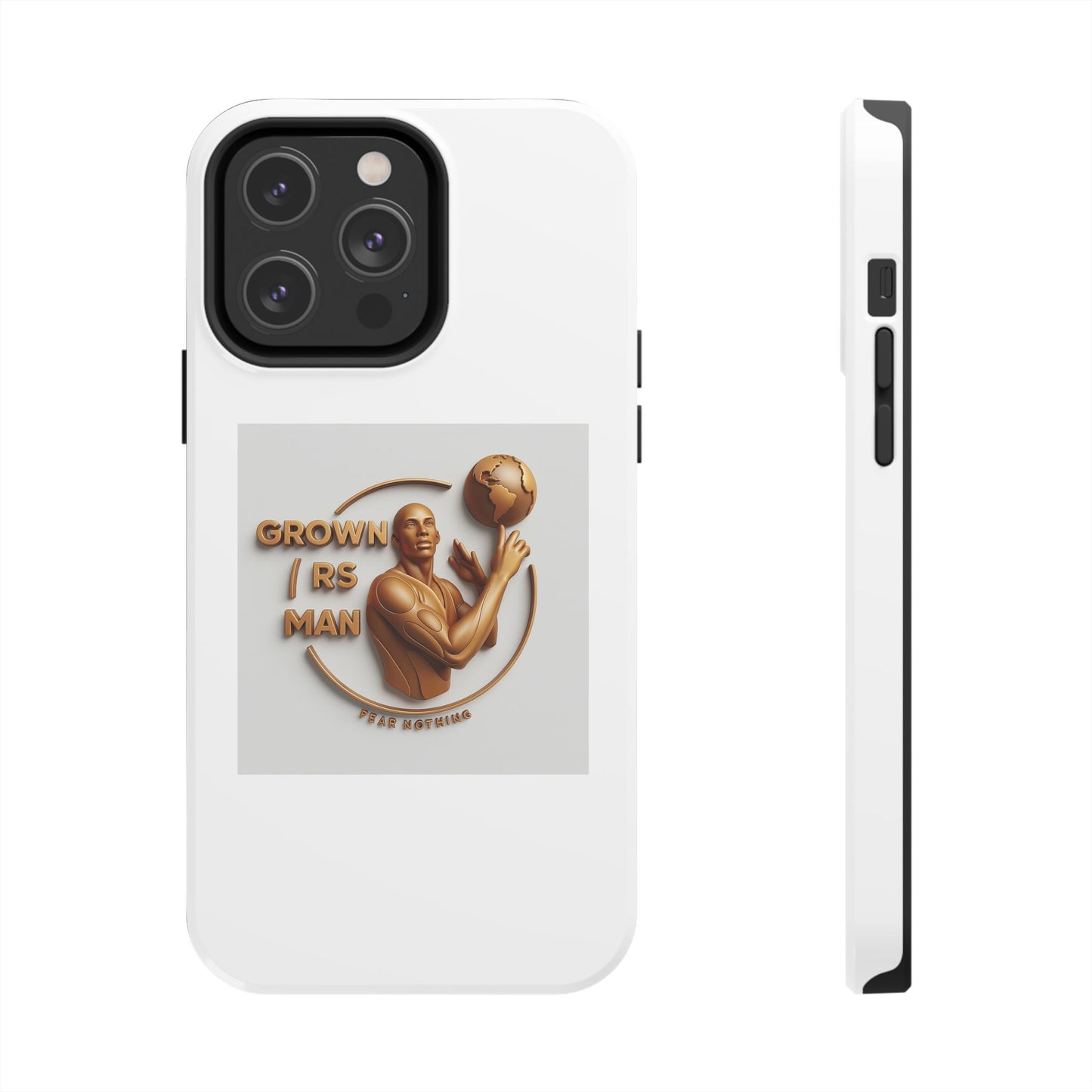 Tough Phone Case — 'Grown As Man' Bronze Basketball Design
