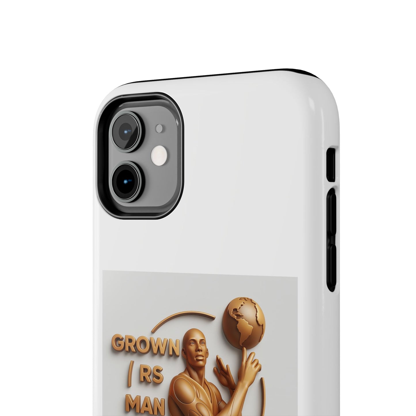 Tough Phone Case — 'Grown As Man' Bronze Basketball Design