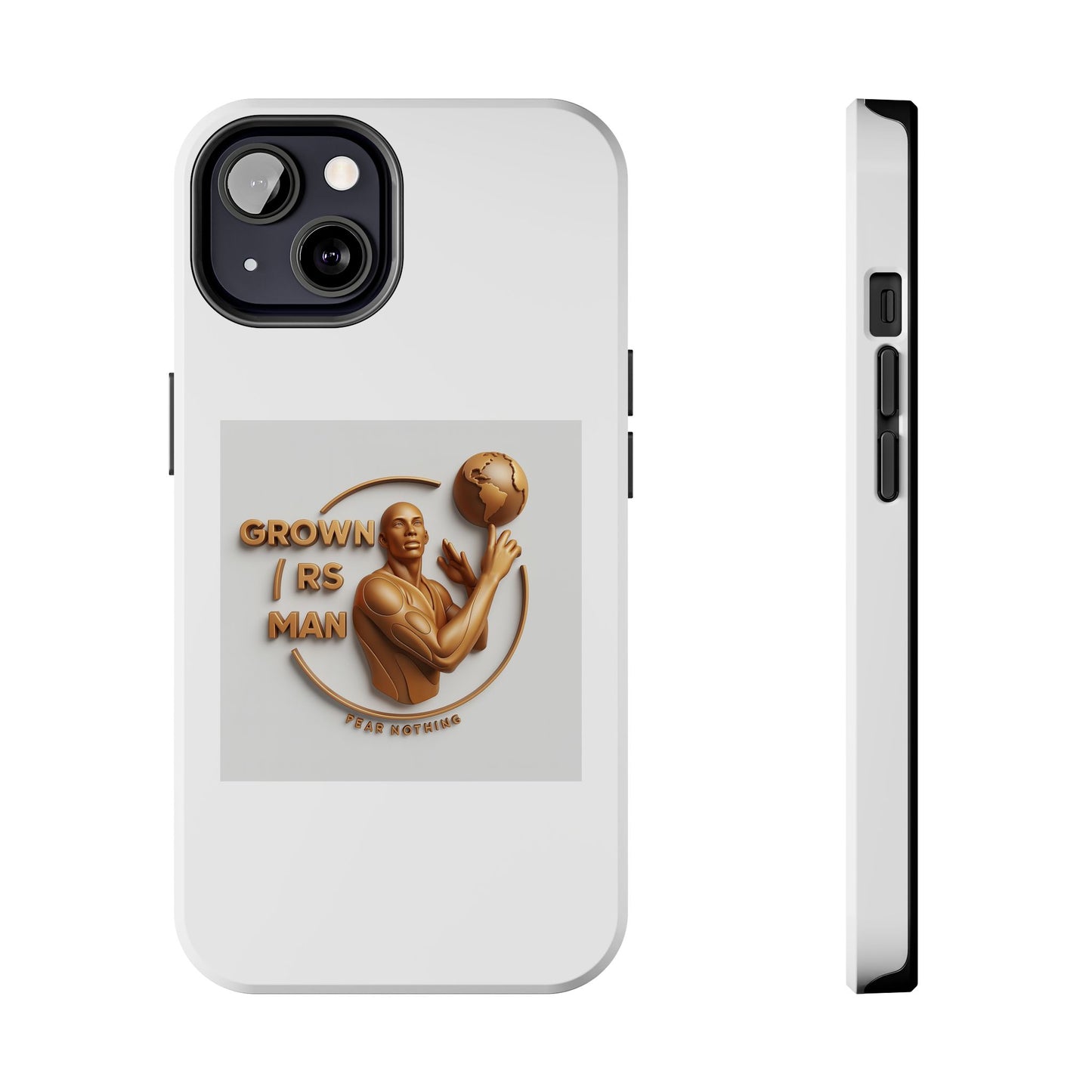 Tough Phone Case — 'Grown As Man' Bronze Basketball Design