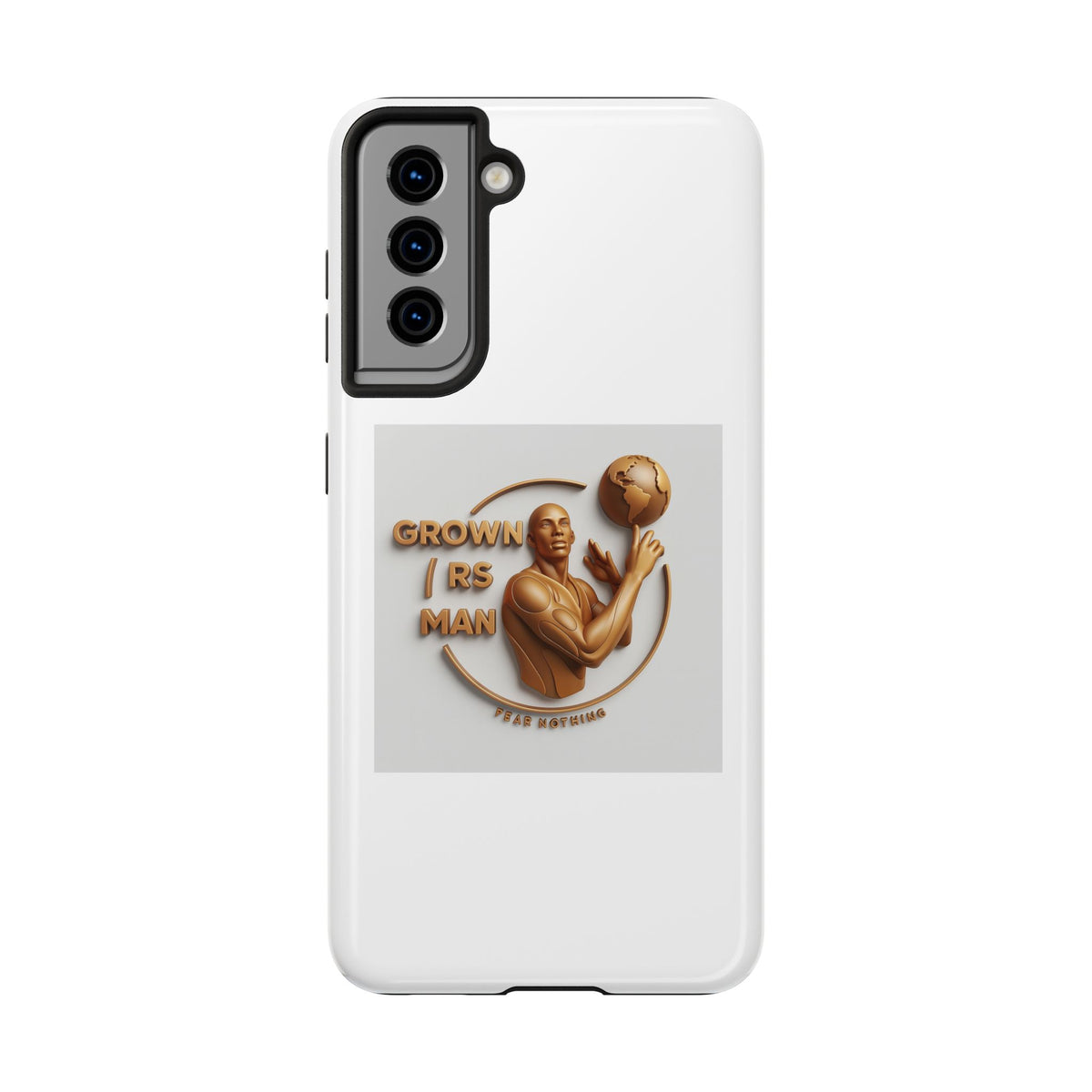 Tough Phone Case — 'Grown As Man' Bronze Basketball Design