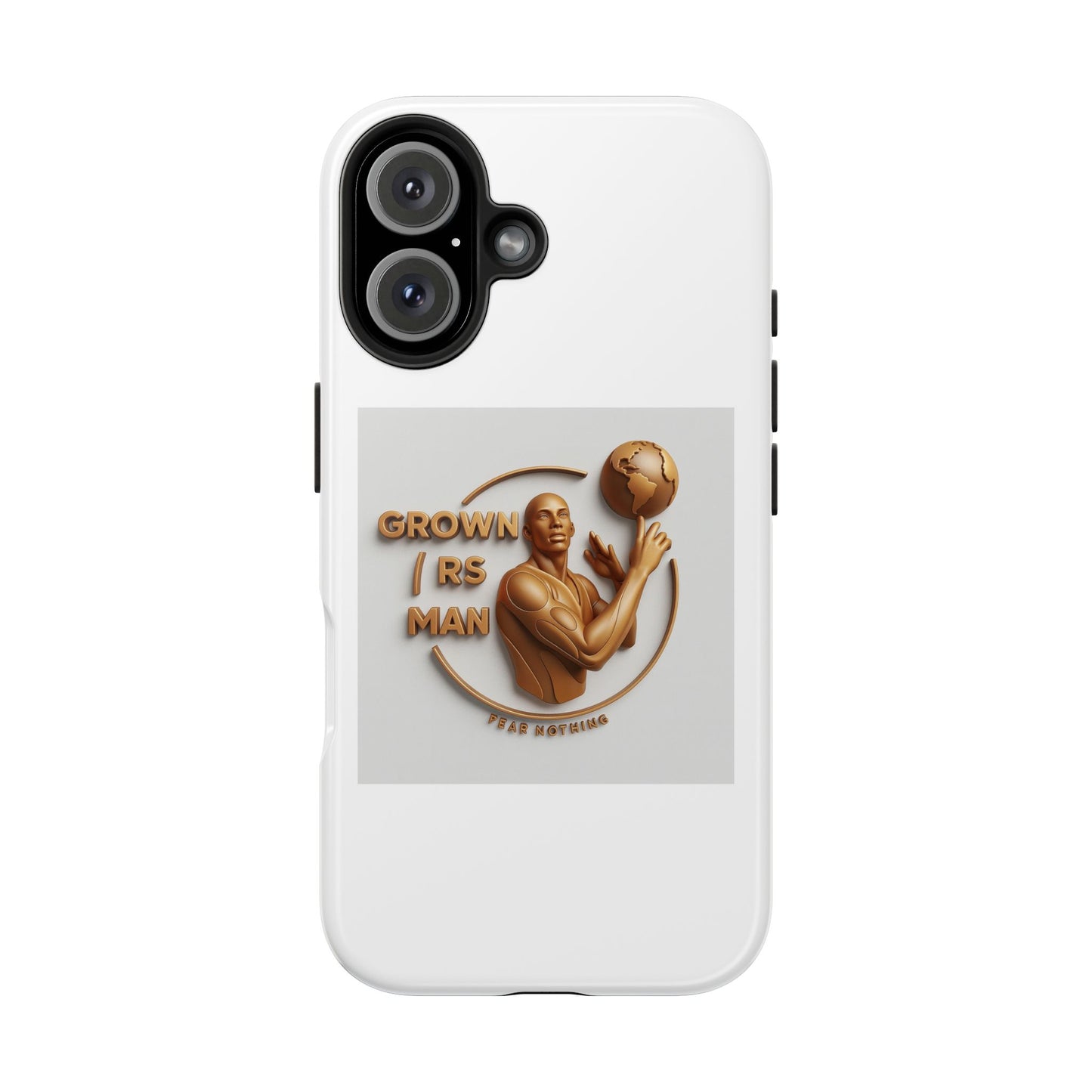 Tough Phone Case — 'Grown As Man' Bronze Basketball Design