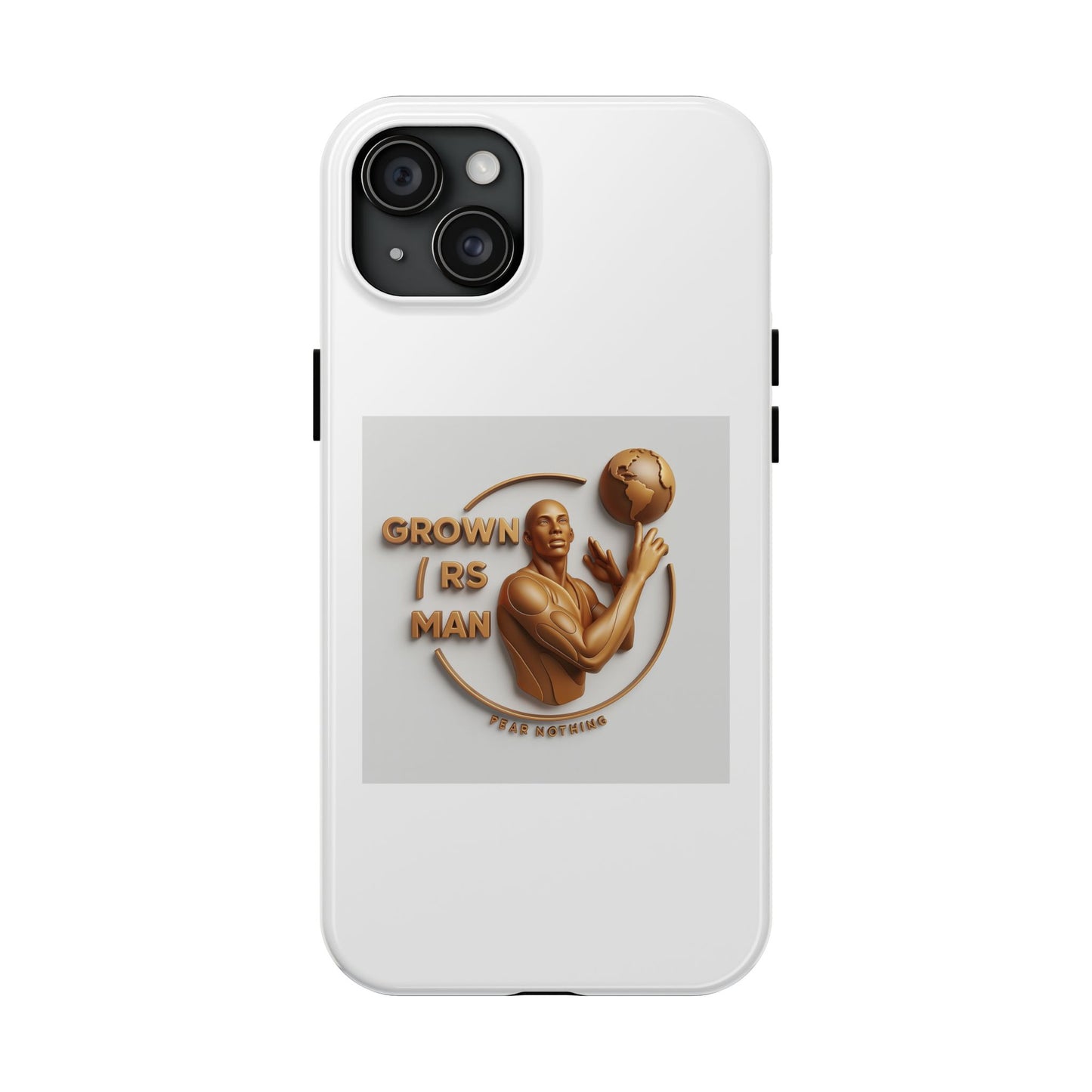 Tough Phone Case — 'Grown As Man' Bronze Basketball Design