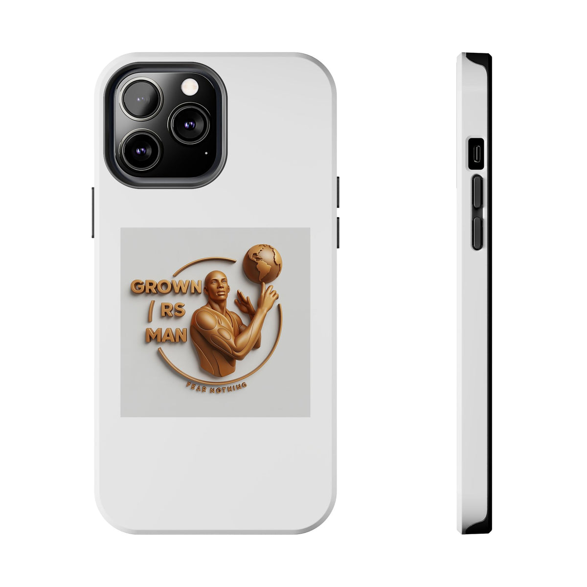 Tough Phone Case — 'Grown As Man' Bronze Basketball Design