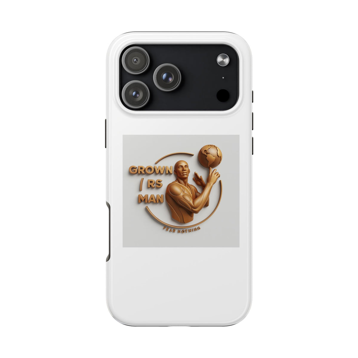 Tough Phone Case — 'Grown As Man' Bronze Basketball Design