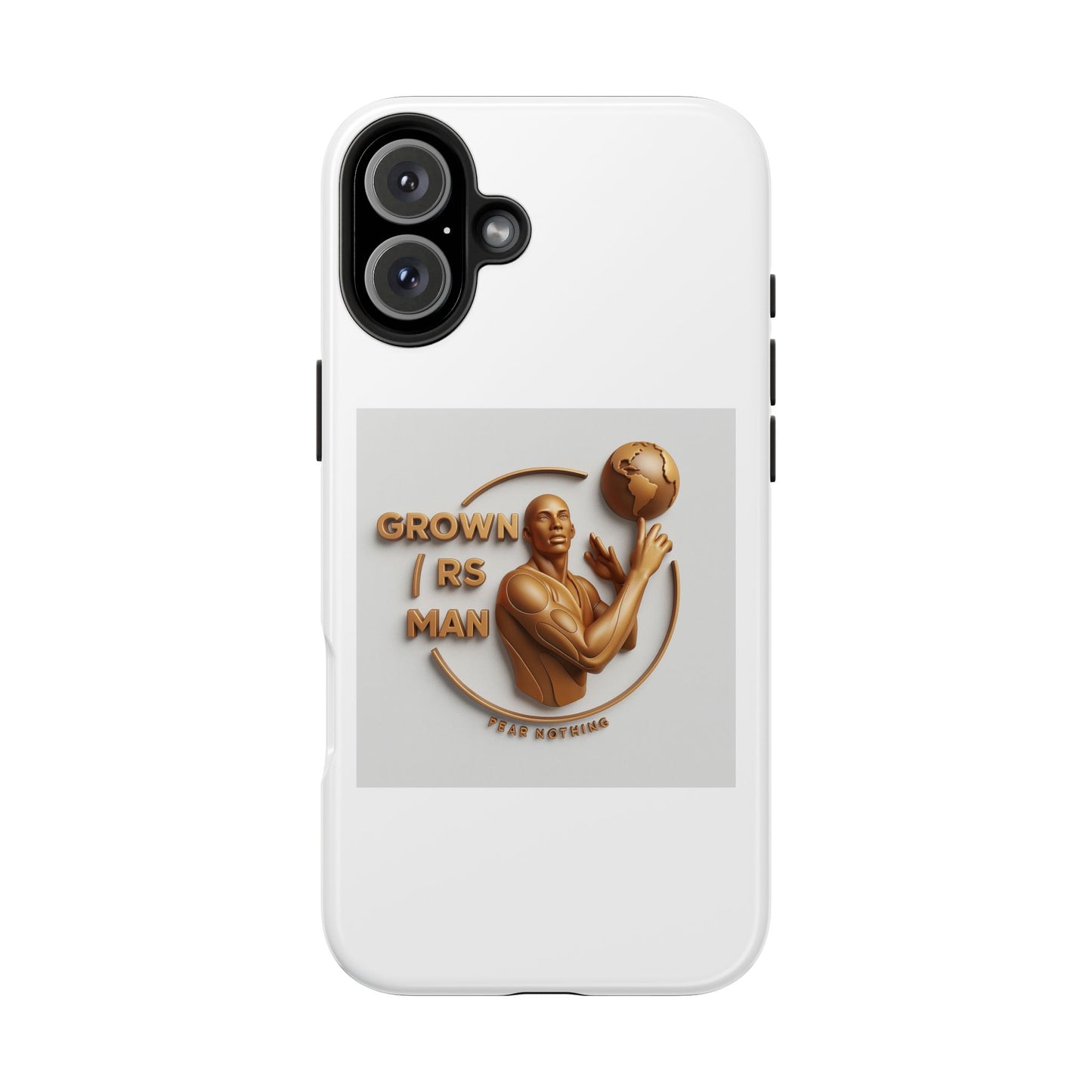 Tough Phone Case — 'Grown As Man' Bronze Basketball Design
