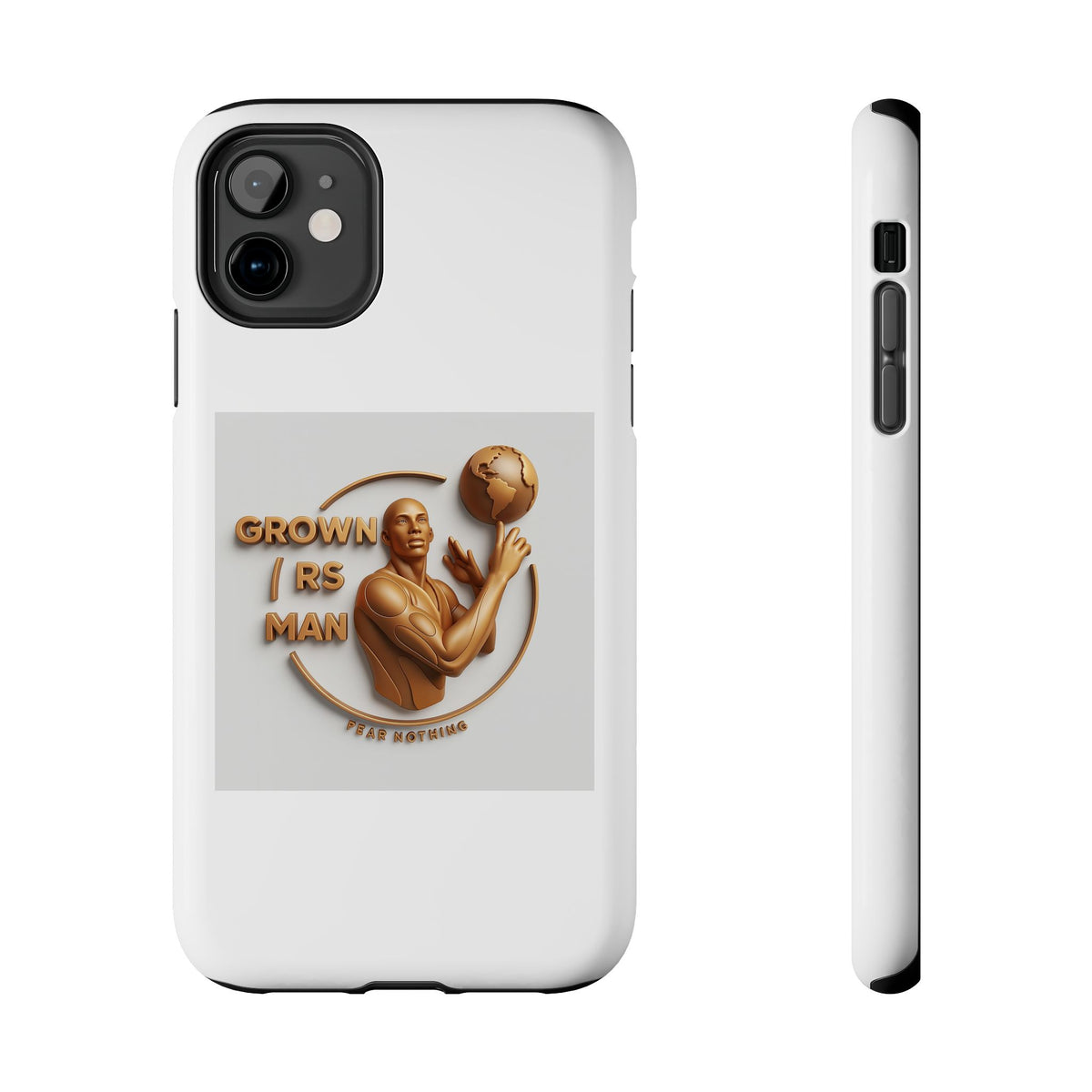 Tough Phone Case — 'Grown As Man' Bronze Basketball Design