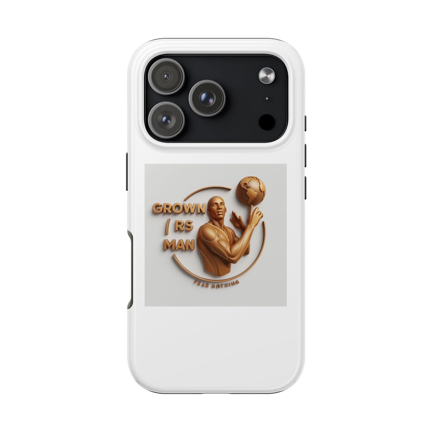 Tough Phone Case — 'Grown As Man' Bronze Basketball Design