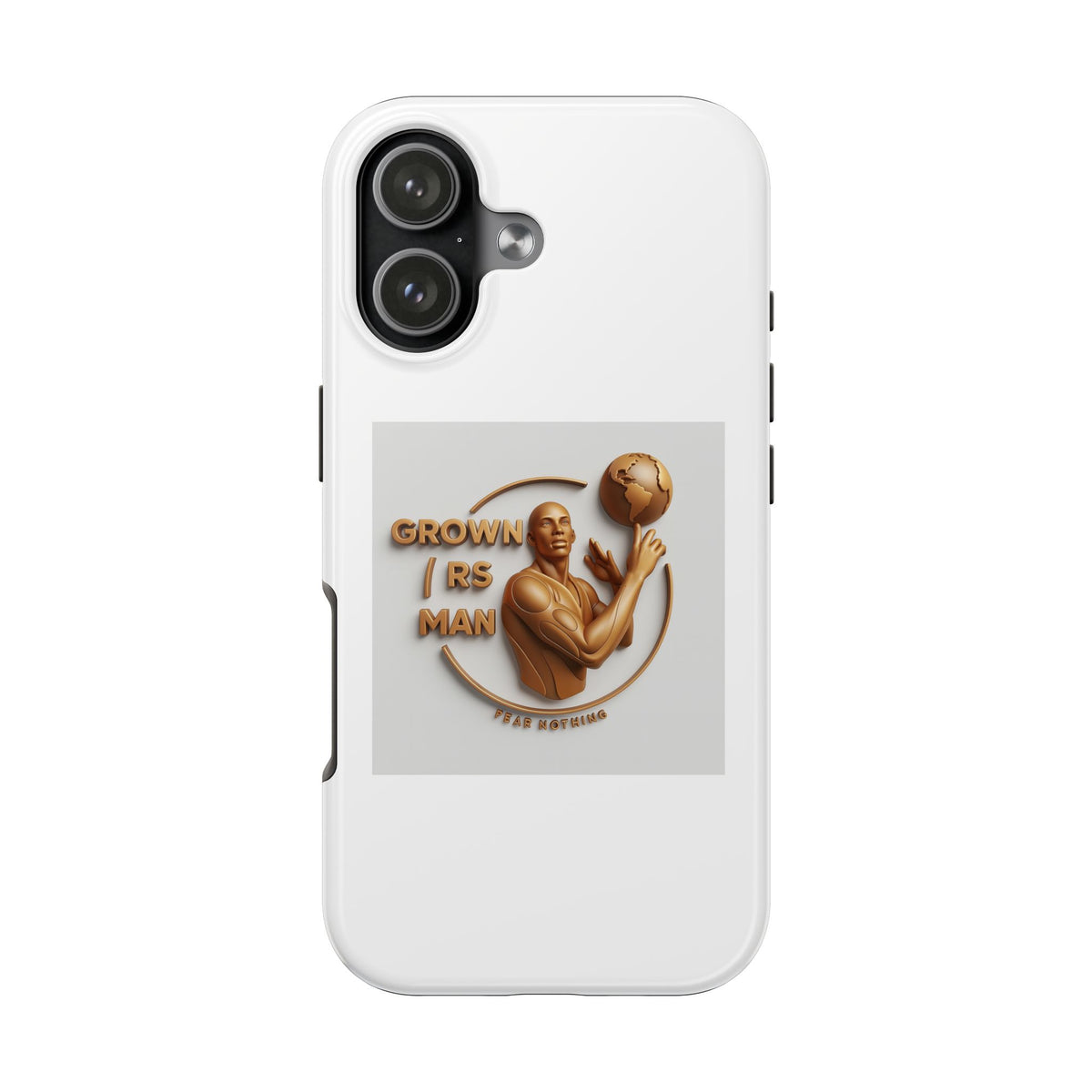 Tough Phone Case — 'Grown As Man' Bronze Basketball Design