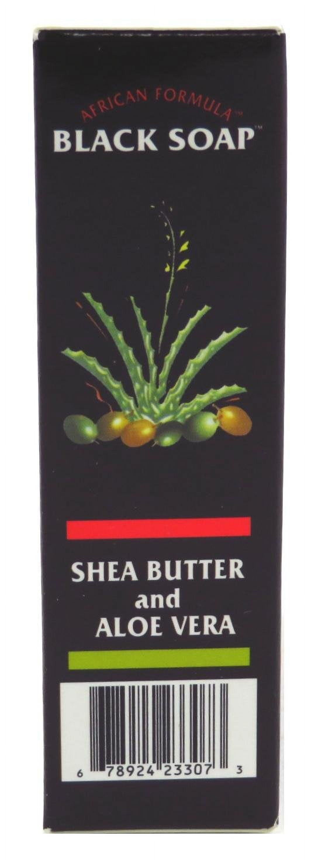 African Black Soap Shea Butter and Aloe Vera, 3.5 Oz
