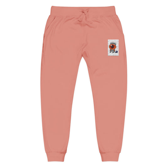 Cozy Embroidered Unisex Fleece Sweatpants, Casual Lounge Wear, Perfect for Relaxation, Gift for Him/Her, Ideal for Cozy Nights, Cute Fashion
