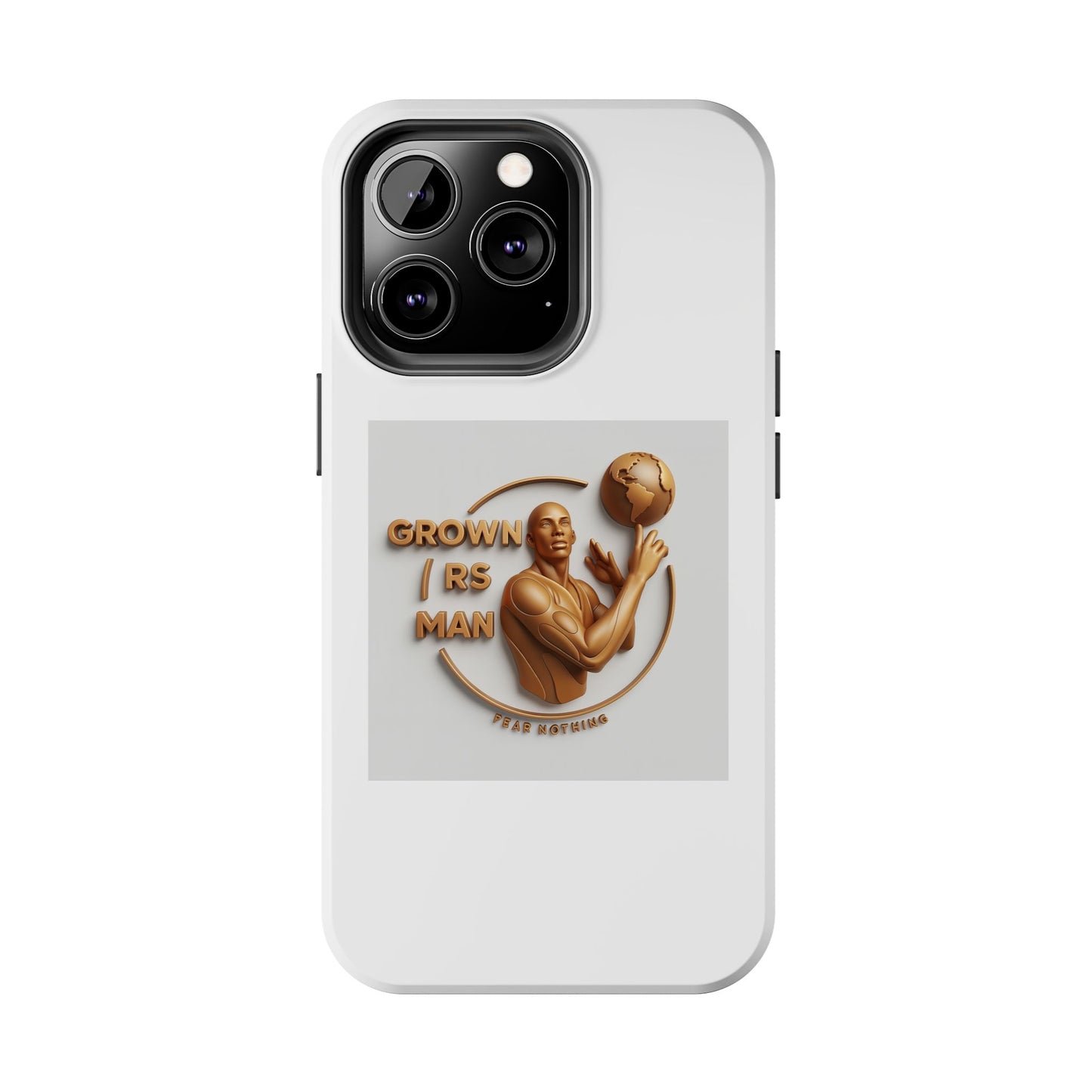 Tough Phone Case — 'Grown As Man' Bronze Basketball Design