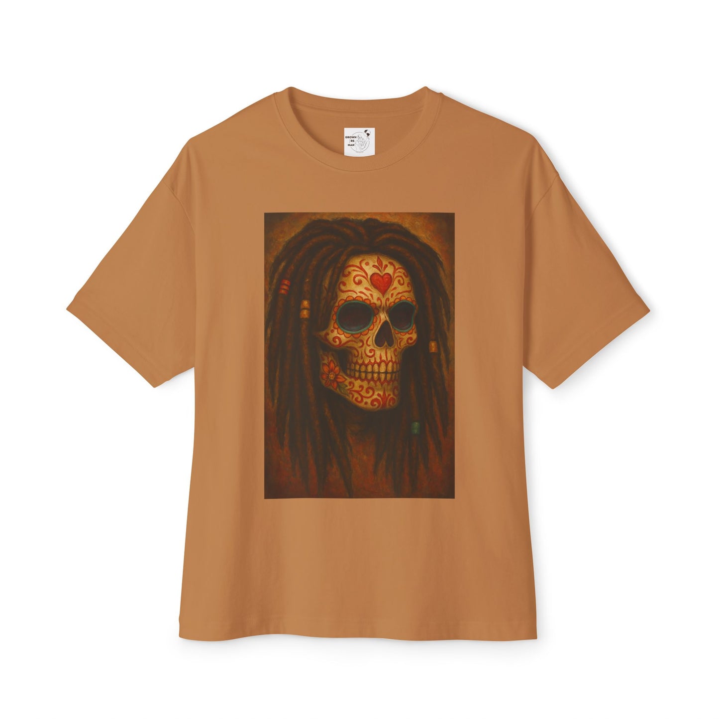 Day of the Dead  Sugar Skull with Dreadlocks Graphic