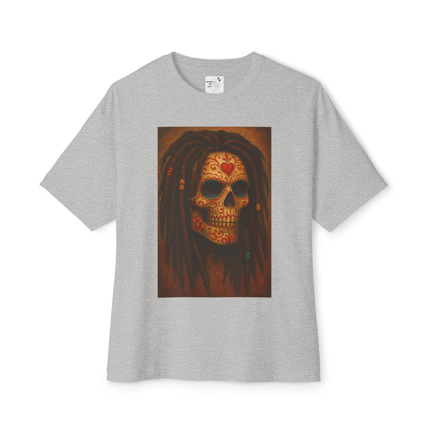 Day of the Dead  Sugar Skull with Dreadlocks Graphic