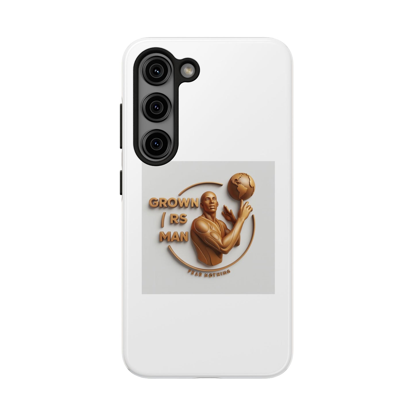 Tough Phone Case — 'Grown As Man' Bronze Basketball Design
