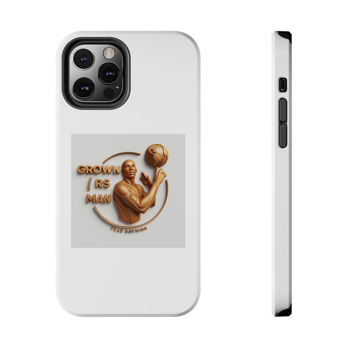 Tough Phone Case — 'Grown As Man' Bronze Basketball Design