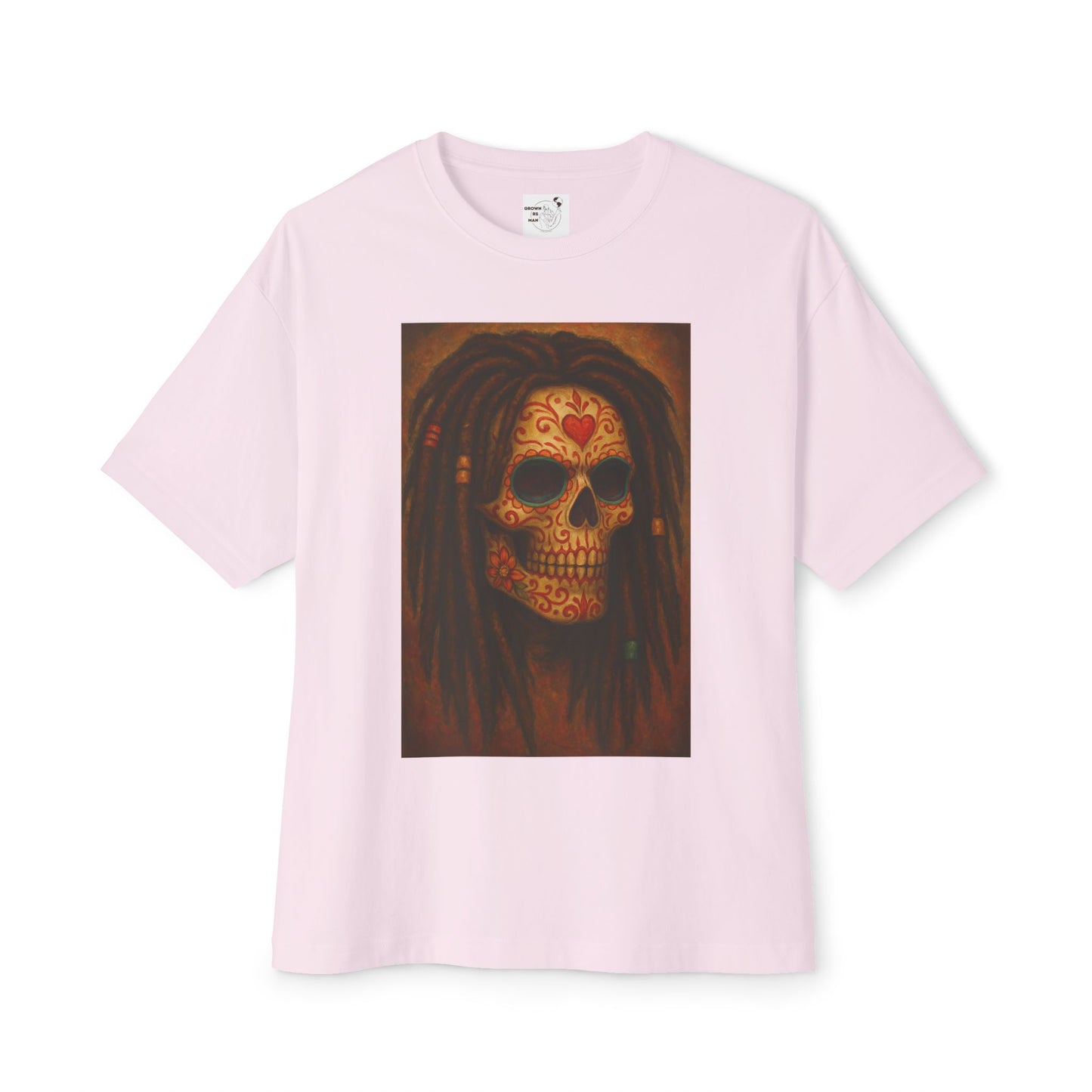 Day of the Dead  Sugar Skull with Dreadlocks Graphic