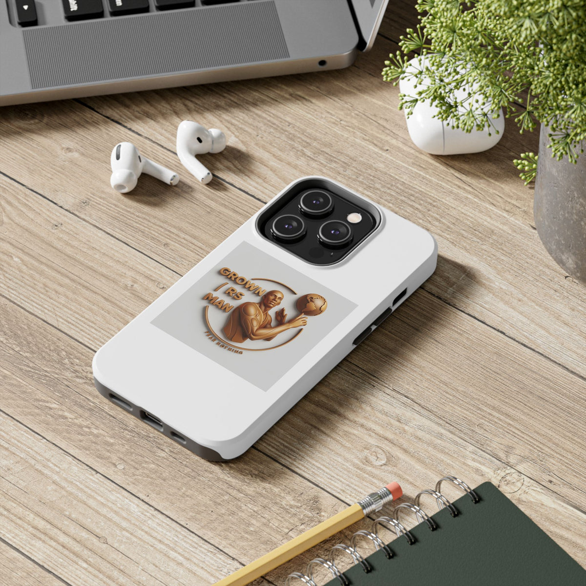 Tough Phone Case — 'Grown As Man' Bronze Basketball Design