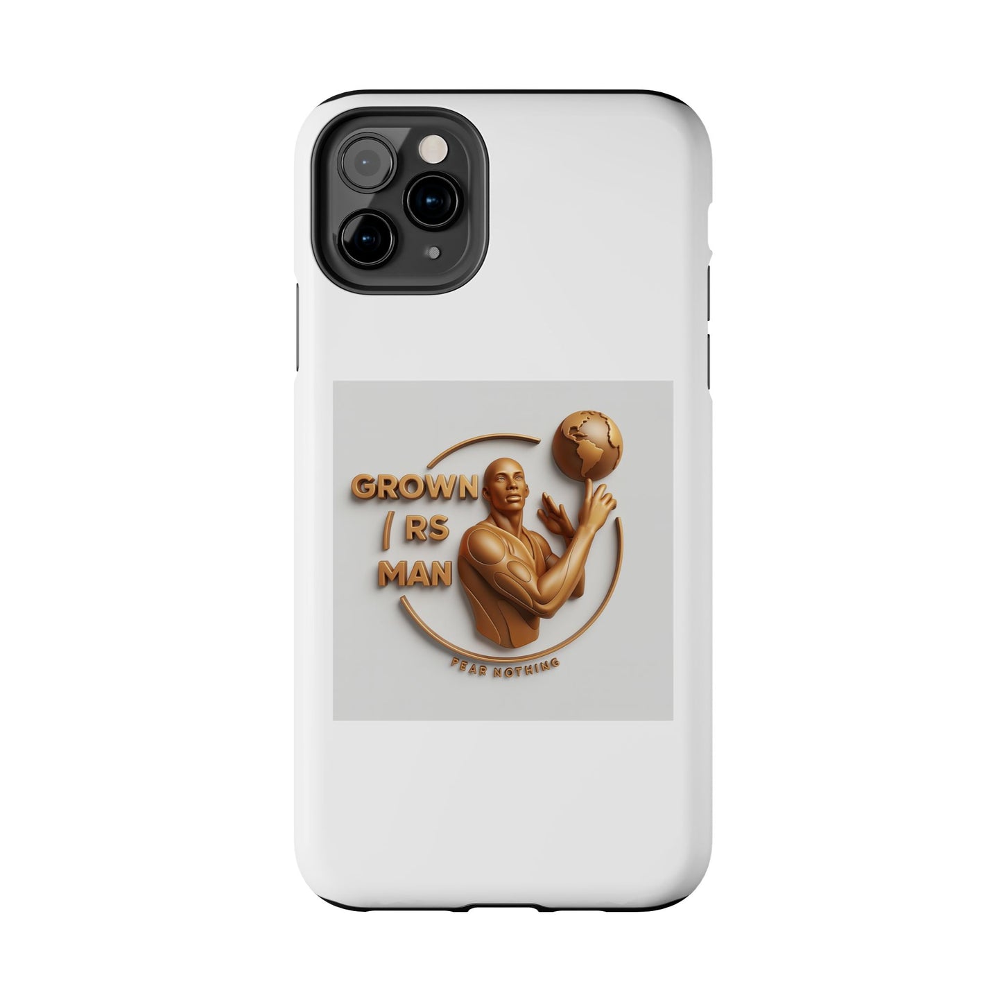 Tough Phone Case — 'Grown As Man' Bronze Basketball Design