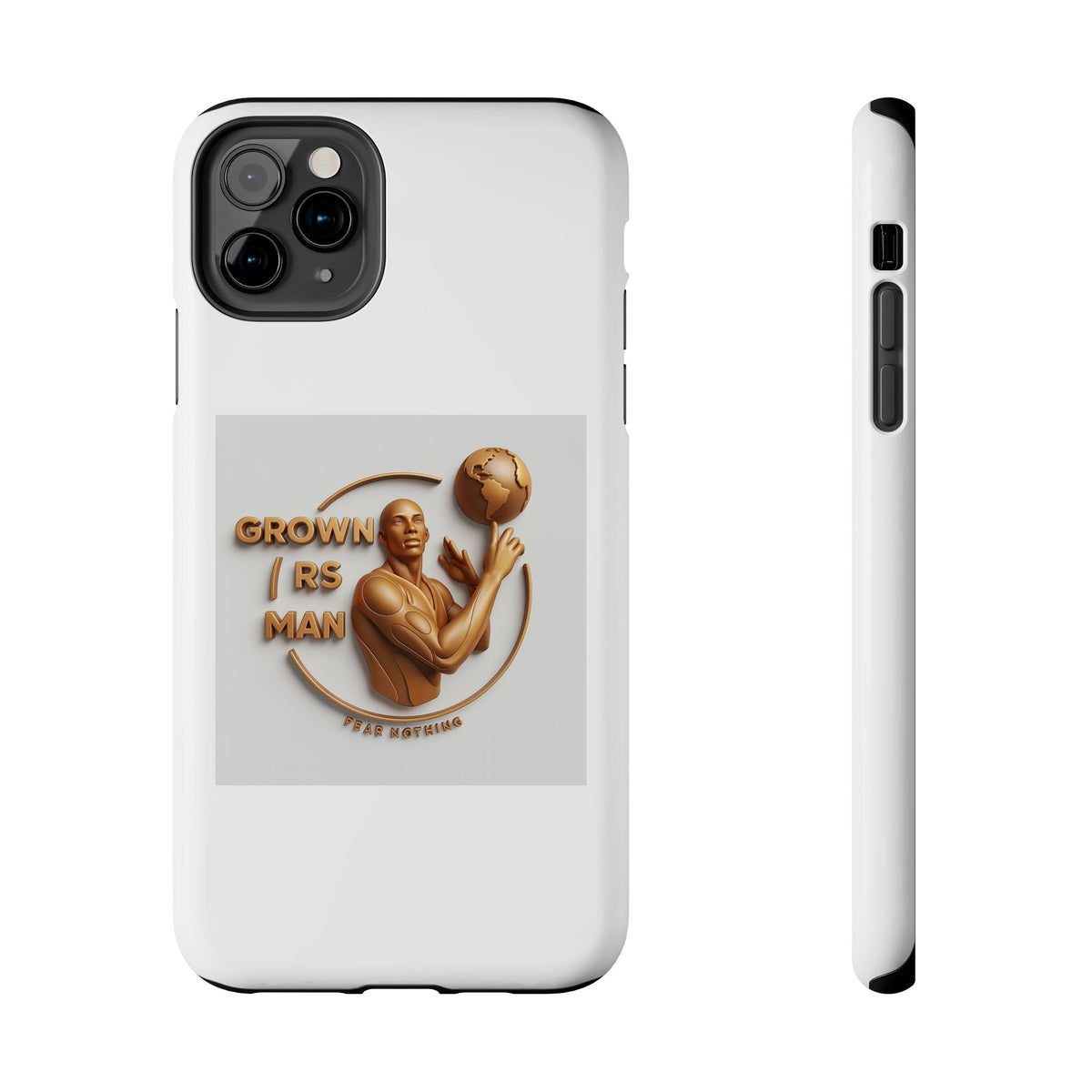 Tough Phone Case — 'Grown As Man' Bronze Basketball Design