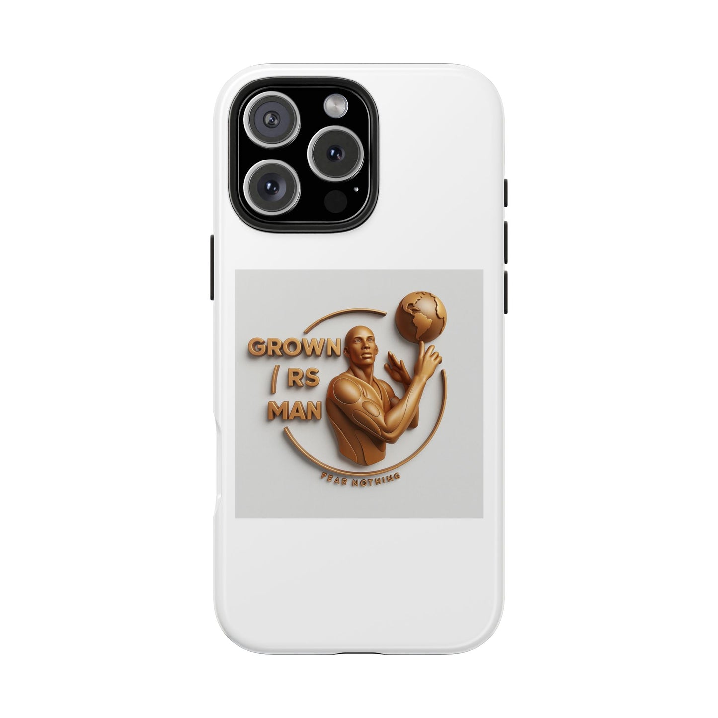 Tough Phone Case — 'Grown As Man' Bronze Basketball Design
