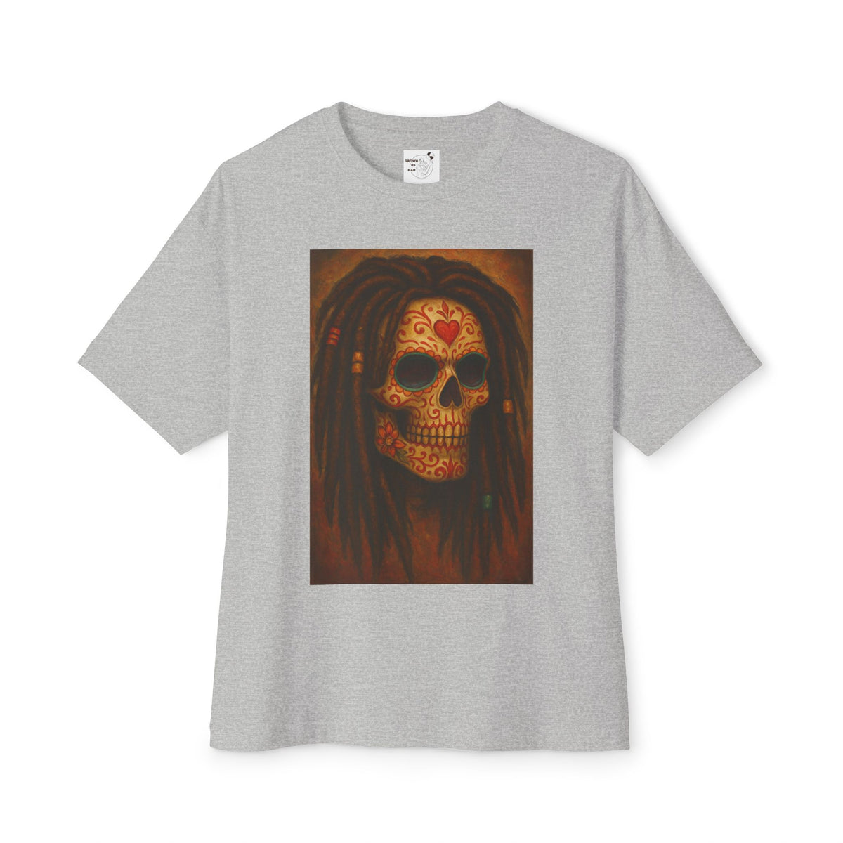 Day of the Dead  Sugar Skull with Dreadlocks Graphic