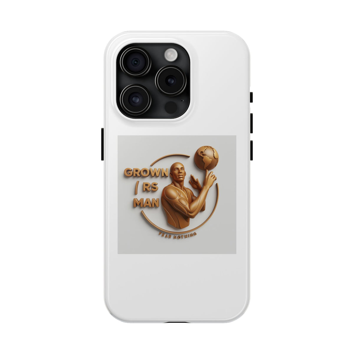 Tough Phone Case — 'Grown As Man' Bronze Basketball Design