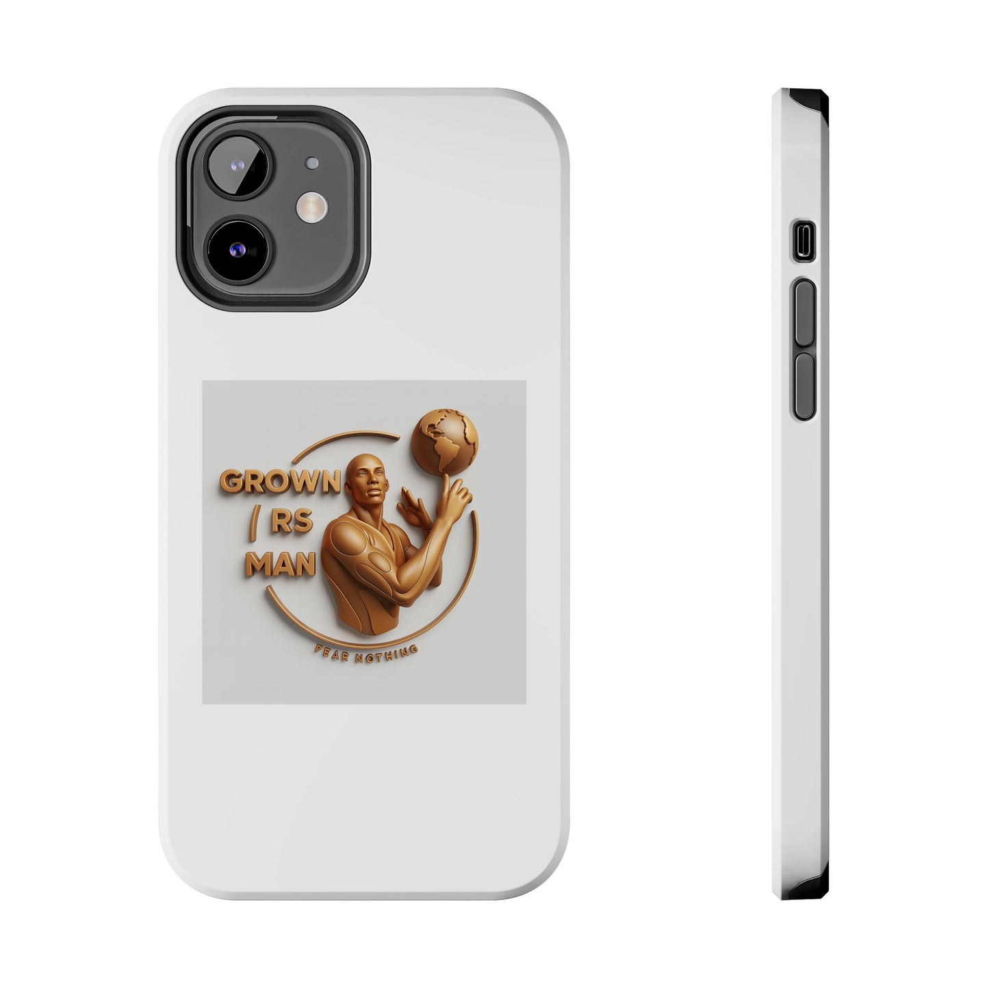 Tough Phone Case — 'Grown As Man' Bronze Basketball Design